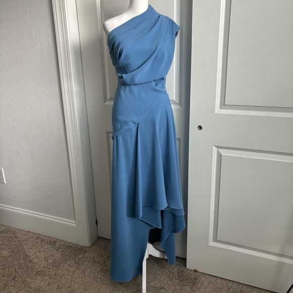 Elliatt Sky Blue Asymmetrical Mini Dress - Picture 2 of 15